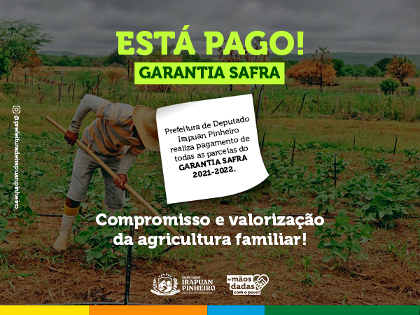 A Prefeitura de Deputado Irapuan Pinheiro segue com a política de valorização dos agricultores.